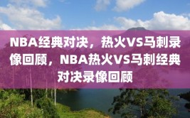 NBA经典对决，热火VS马刺录像回顾，NBA热火VS马刺经典对决录像回顾