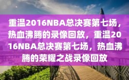 重温2016NBA总决赛第七场，热血沸腾的录像回放，重温2016NBA总决赛第七场，热血沸腾的荣耀之战录像回放