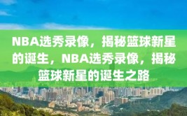 NBA选秀录像，揭秘篮球新星的诞生，NBA选秀录像，揭秘篮球新星的诞生之路