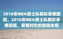 2016年NBA勇士队精彩录像回顾，2016年NBA勇士队精彩录像回顾，荣耀时刻的瞬间永恒