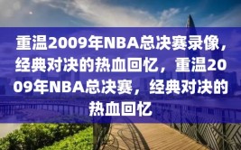 重温2009年NBA总决赛录像，经典对决的热血回忆，重温2009年NBA总决赛，经典对决的热血回忆