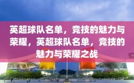 英超球队名单，竞技的魅力与荣耀，英超球队名单，竞技的魅力与荣耀之战