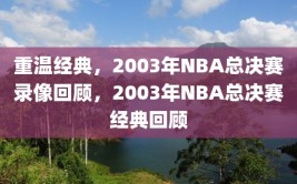 重温经典，2003年NBA总决赛录像回顾，2003年NBA总决赛经典回顾