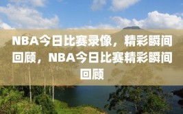 NBA今日比赛录像，精彩瞬间回顾，NBA今日比赛精彩瞬间回顾