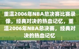 重温2006年NBA总决赛比赛录像，经典对决的热血记忆，重温2006年NBA总决赛，经典对决的热血记忆