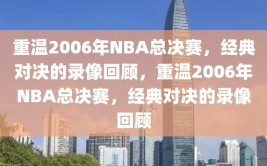 重温2006年NBA总决赛，经典对决的录像回顾，重温2006年NBA总决赛，经典对决的录像回顾