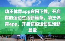 嗨王体育app官网下载，开启你的运动生活新篇章，嗨王体育app，开启你的运动生活新篇章