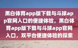 黑白体育app版下载与斗球app官网入口的便捷体验，黑白体育app版下载与斗球app官网入口，双平台便捷体验的探索