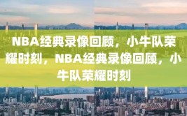 NBA经典录像回顾，小牛队荣耀时刻，NBA经典录像回顾，小牛队荣耀时刻